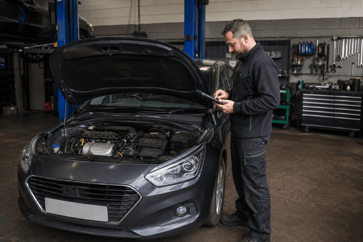 Illustrative vehicle diagnostic inspection